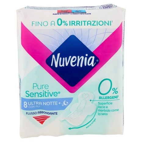Nuvenia PureSensitive Ultra Notte con Ali 8 pz